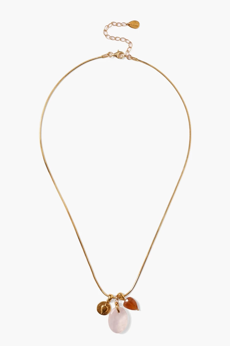 Chan Luu Ostia Rose Quartz Charm Necklace for Women
