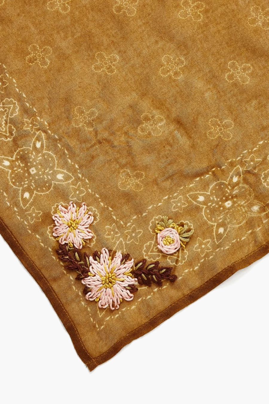 Chan Luu Women's Floral Embroidered Bandana - Stylish Tapenade Scarf for Women
