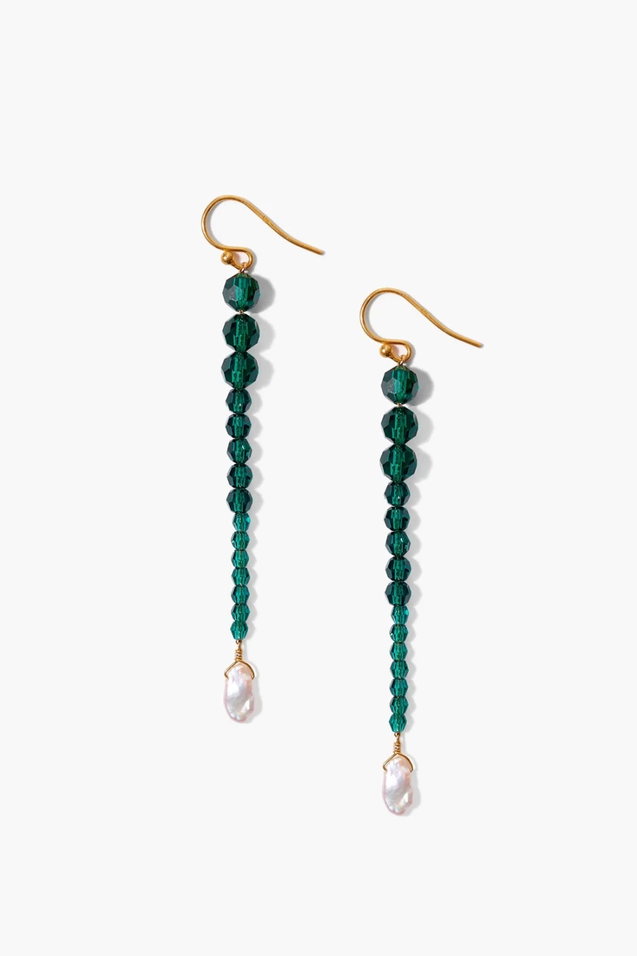 Chan Luu Women's Emerald Gota Drop Earrings - Handcrafted Bohemian Jewelry