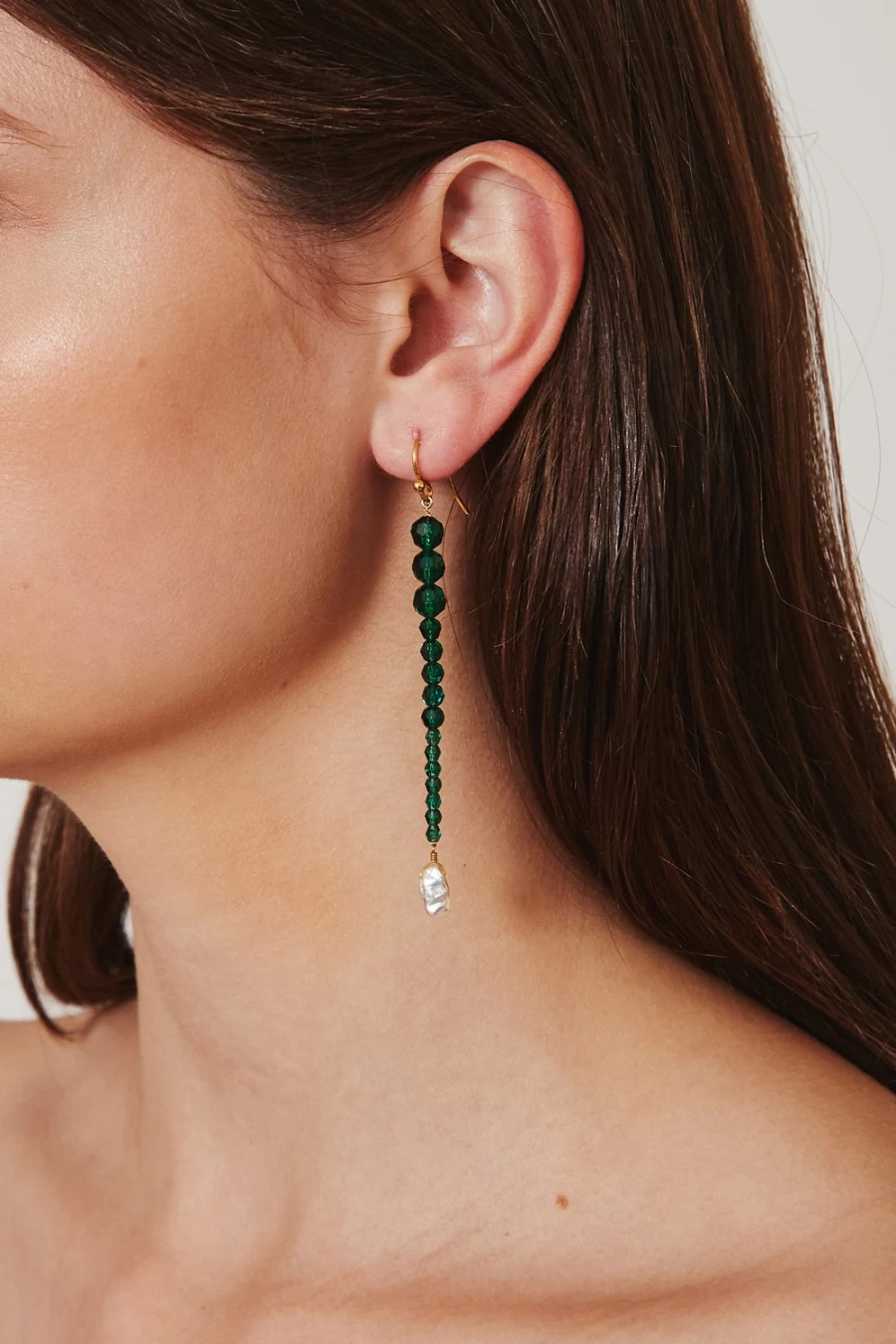 Chan Luu Women's Emerald Gota Drop Earrings - Handcrafted Bohemian Jewelry