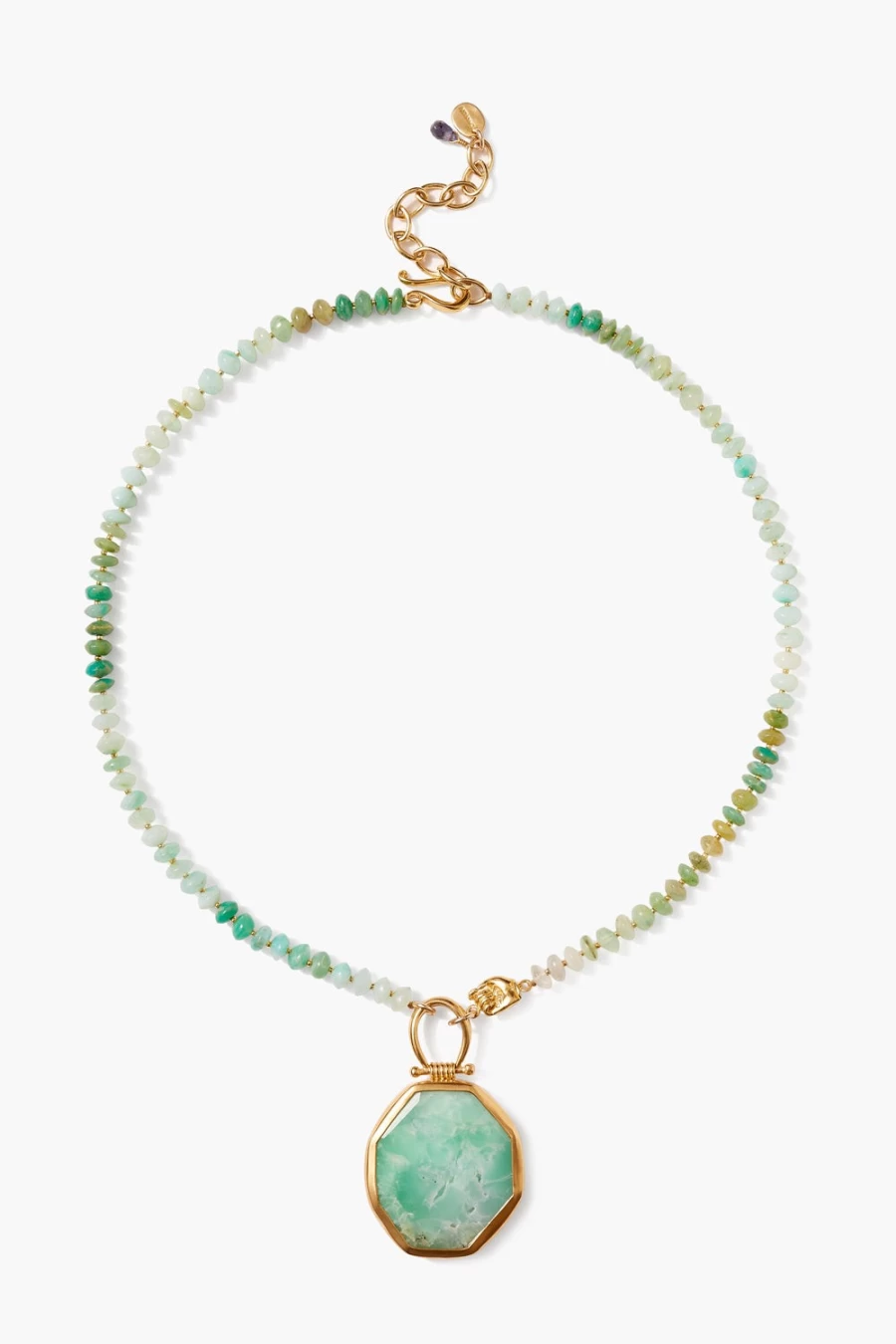 Chan Luu Women's Leon Pendant Necklace with Chrysoprase Gemstone