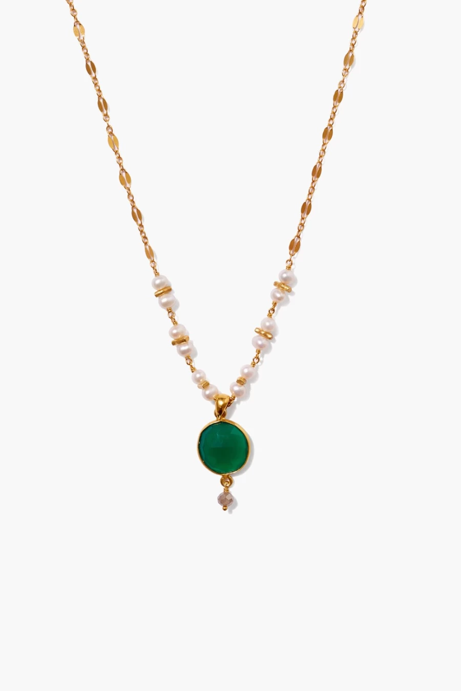 Chan Luu Women's Aventurine Stone and Pearl Pendant Necklace