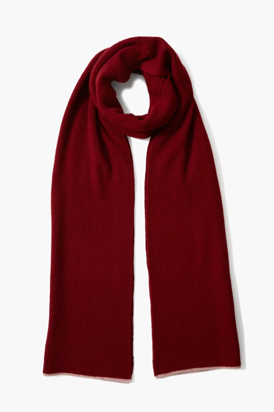 Chan Luu Women's Cabernet & Pink Ribbed Cashmere Wool Scarf