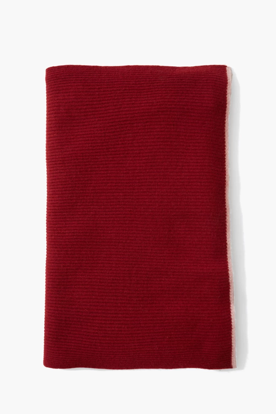 Chan Luu Women's Cabernet & Pink Ribbed Cashmere Wool Scarf