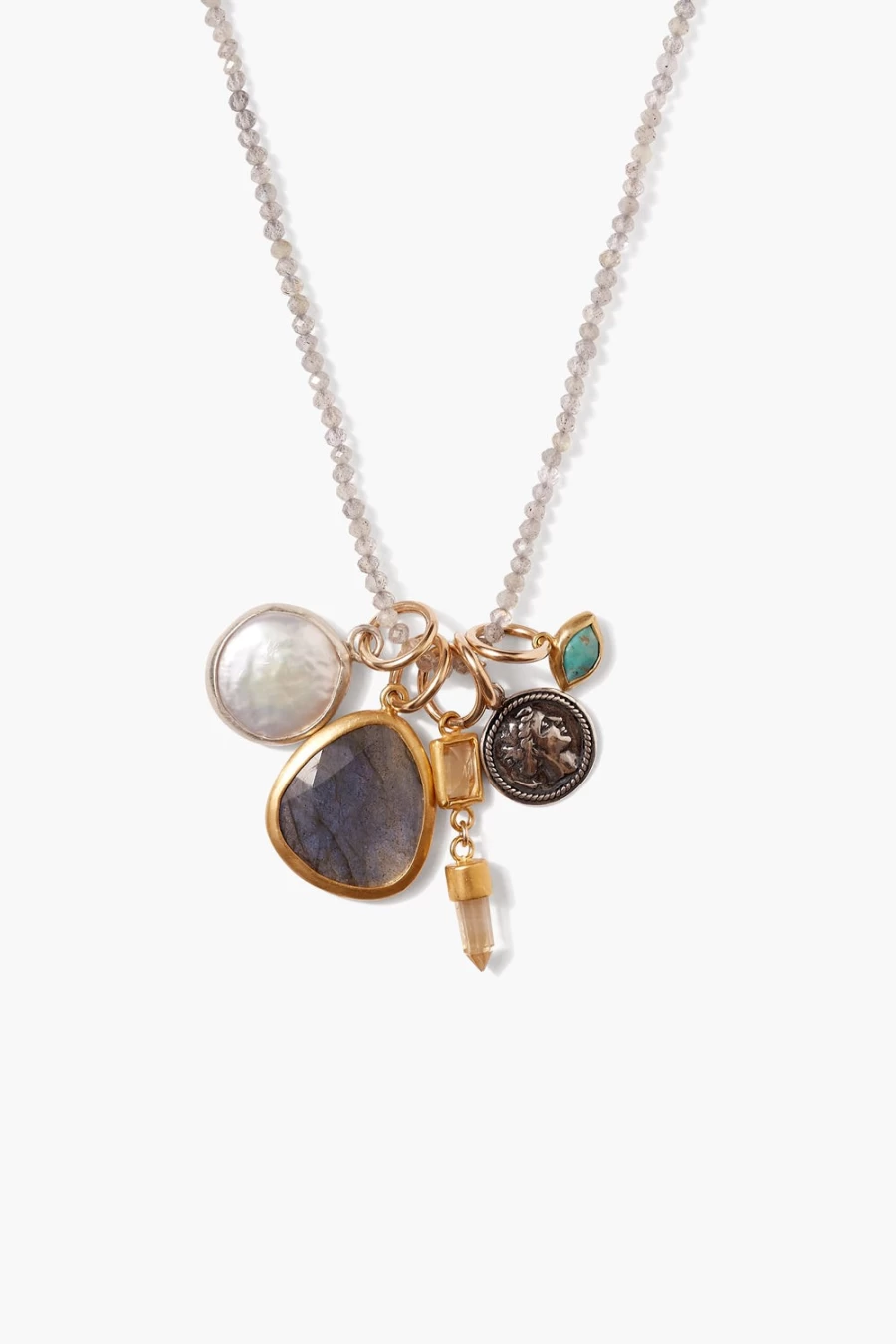 Chan Luu Hypatia Labradorite Charm Necklace for Women