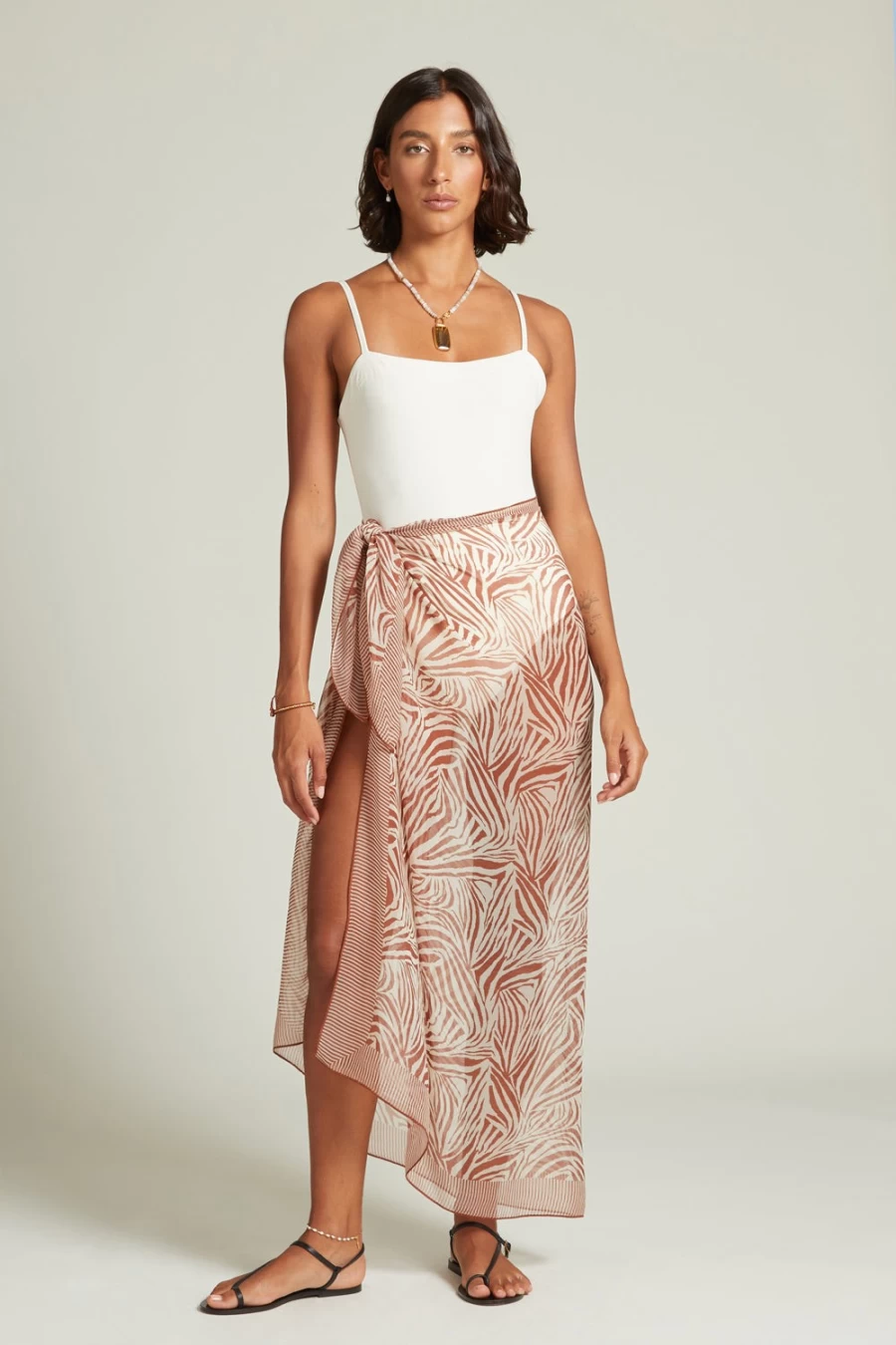 Chan Luu Women's Zebra Print Sarong - Sequoia Style Beach Wrap