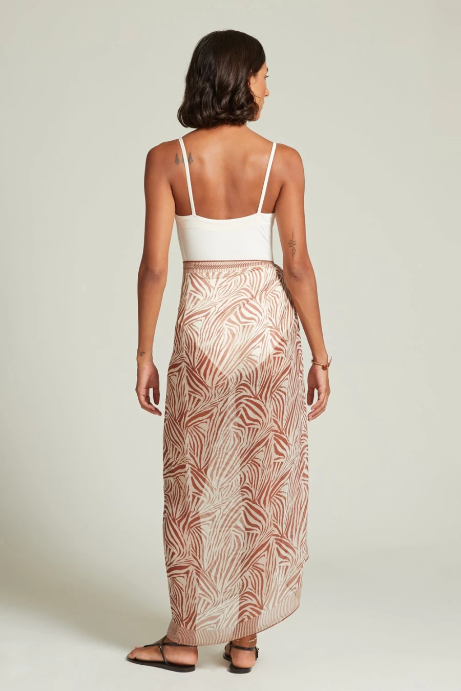 Chan Luu Women's Zebra Print Sarong - Sequoia Style Beach Wrap