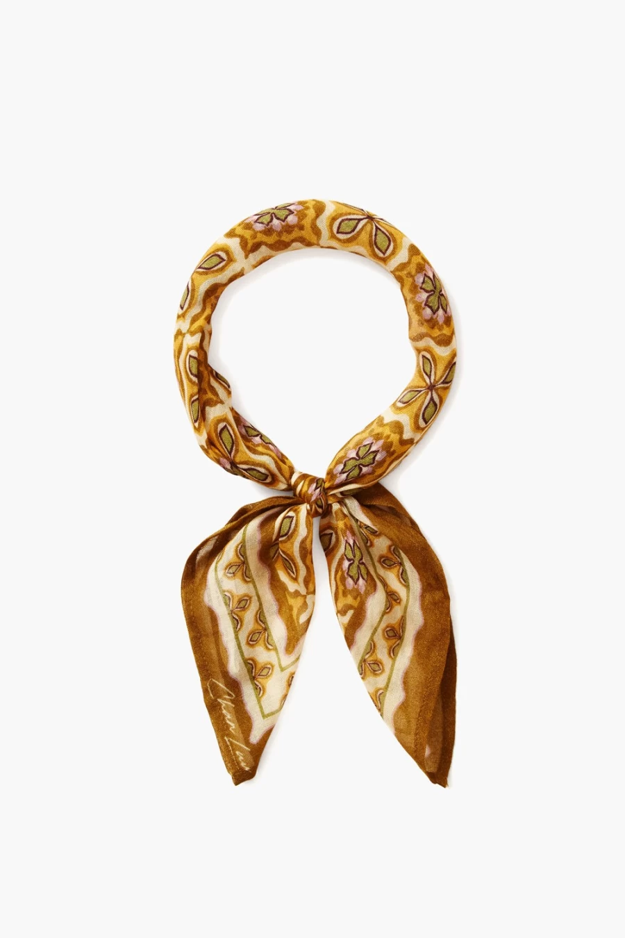 Chan Luu Women's Yellow Crux Bandana - Stylish Floral Print Scarf for Women