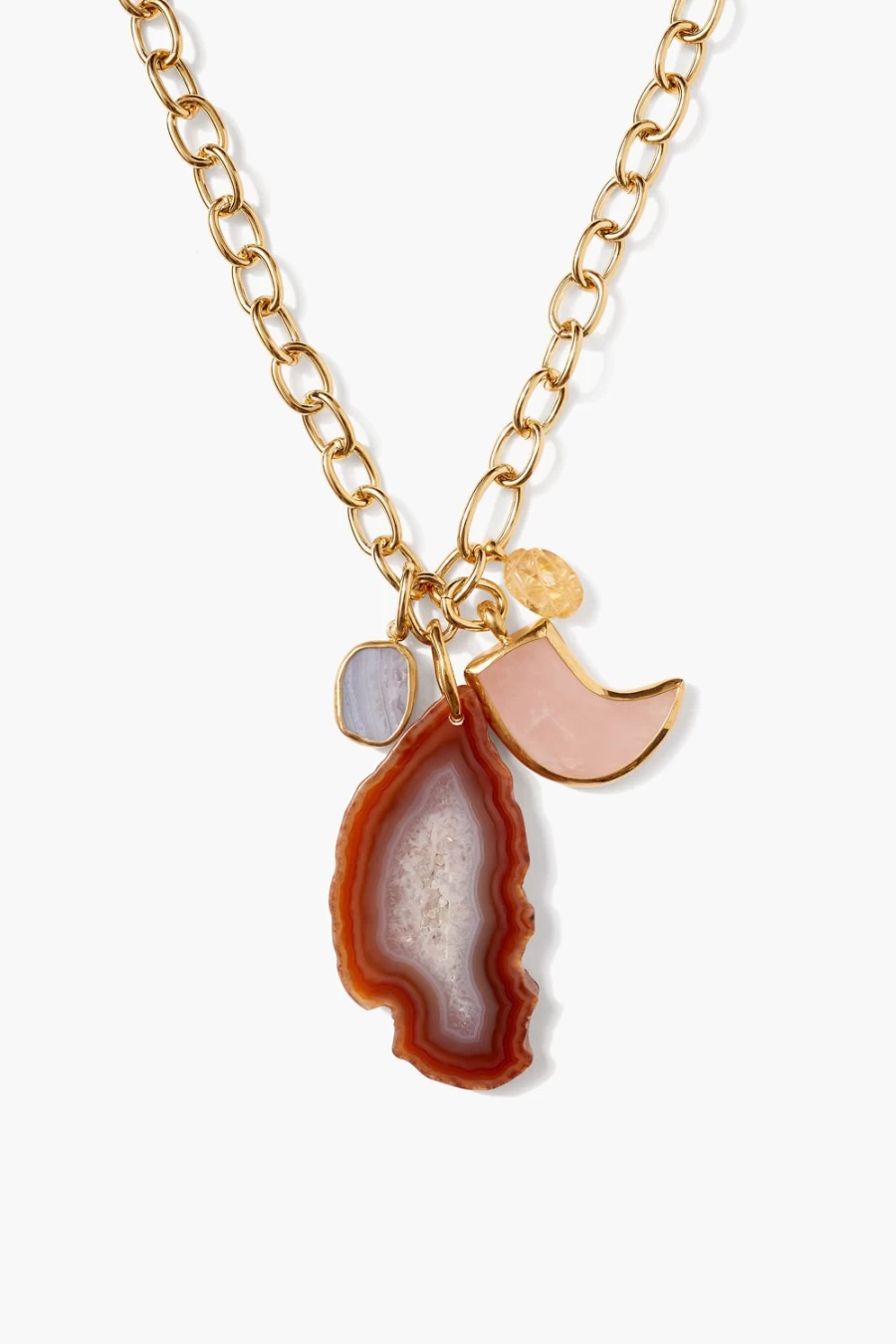 Chan Luu Florence Charm Necklace for Women - Pink Mixed Beaded Bohemian Jewelry