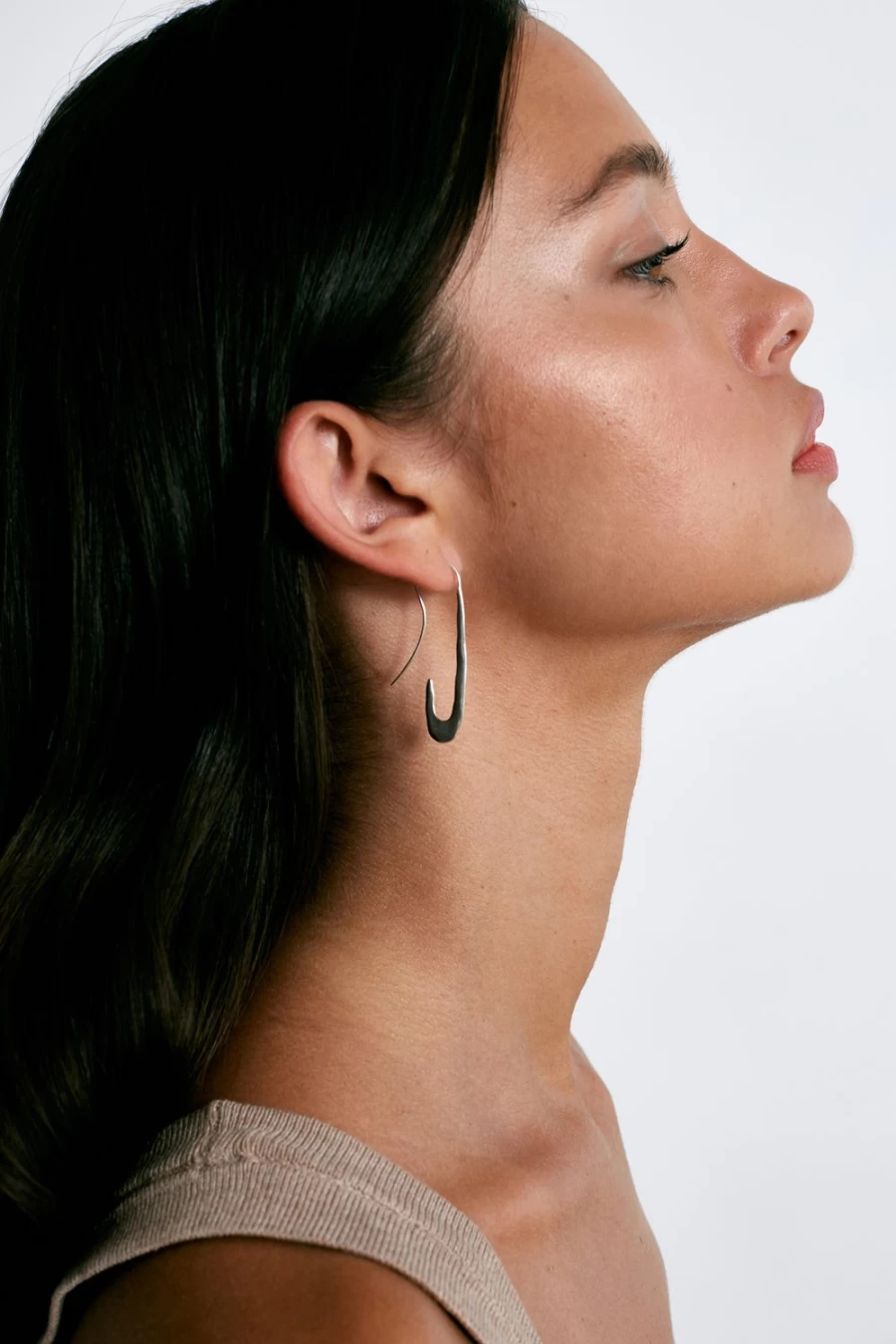 Chan Luu Women's Gala Crescent Maxi Hoop Earrings in Sterling Silver
