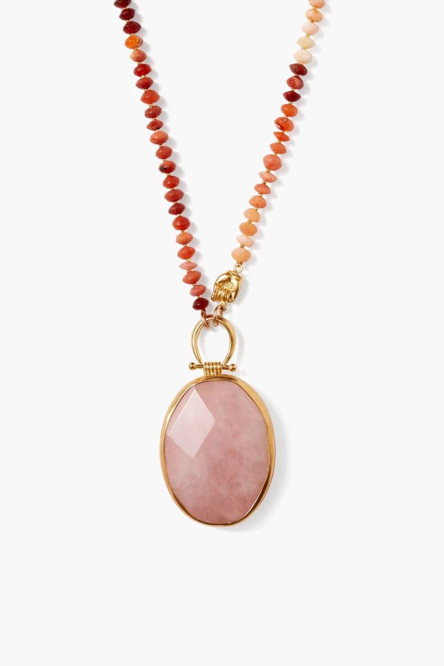 Chan Luu Women's Leon Pendant Necklace with Fire Opal Gemstone