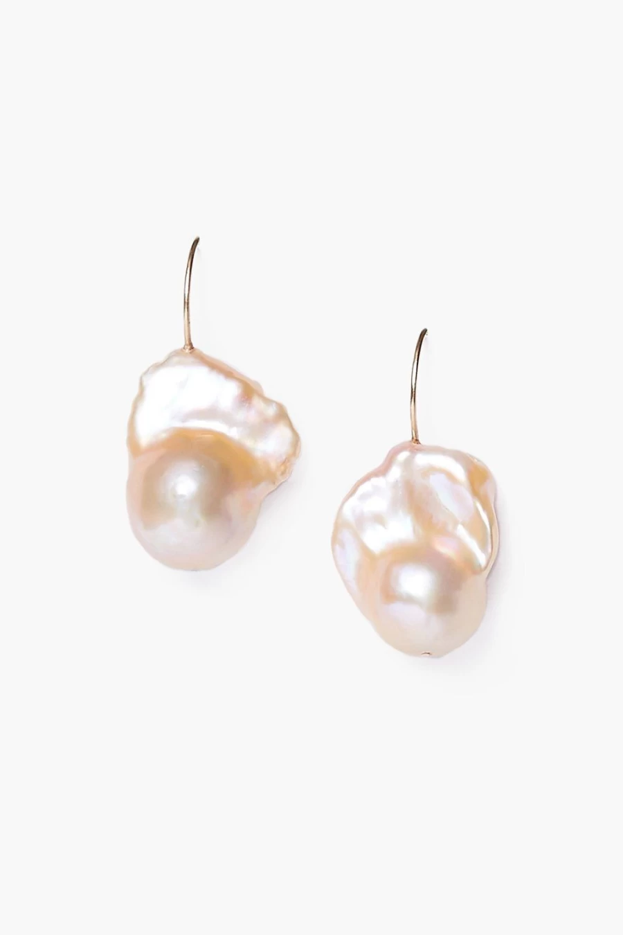 Chan Luu Women's 14K Rose Gold Baroque Pearl Drop Earrings - Pink Cultured Pearl Dangle Earrings for Women