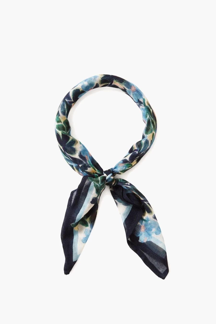 Chan Luu Women's Crown Blue Floral Bandana Scarf - Boho Chic Fashion Accessory