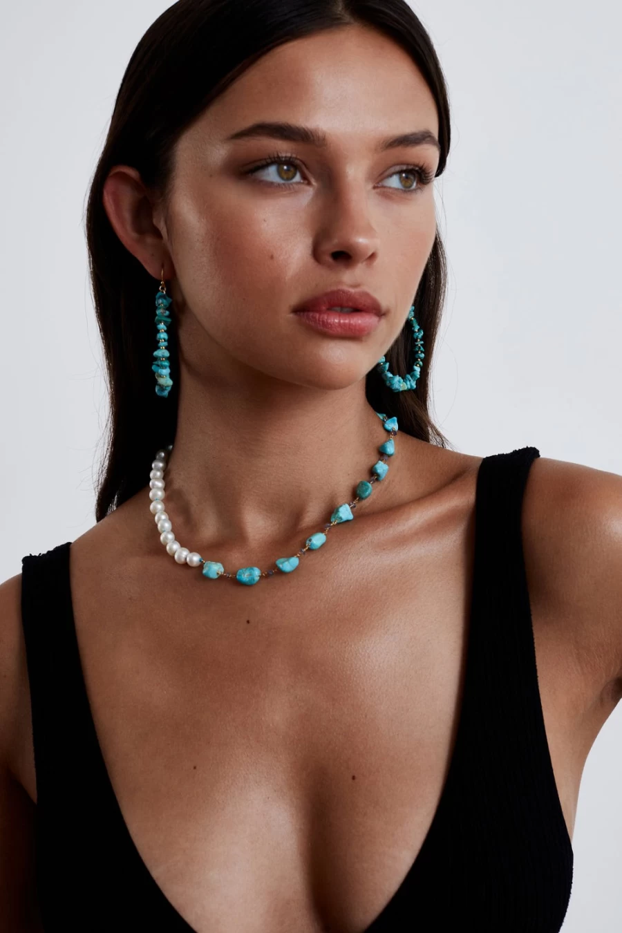 Chan Luu Women's Meridian Necklace with Turquoise - Handcrafted Boho Jewelry