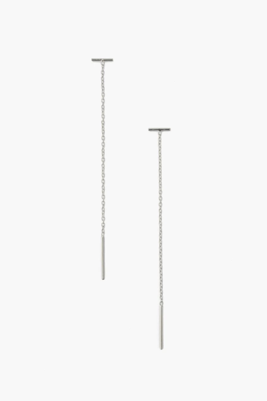 Chan Luu Women's Sterling Silver Bar Chain Thread Drop Earrings