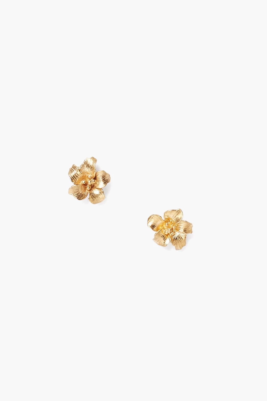 Chan Luu Gold Hibiscus Stud Earrings for Women - Handcrafted Floral Jewelry