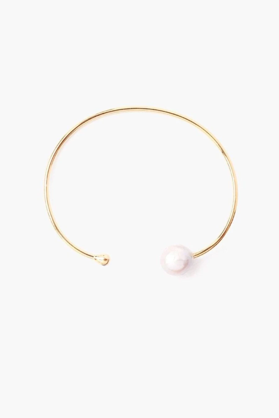 "Chan Luu Women's White Pearl & Gold Diamond Cuff Bracelet Luxury Jewelry"