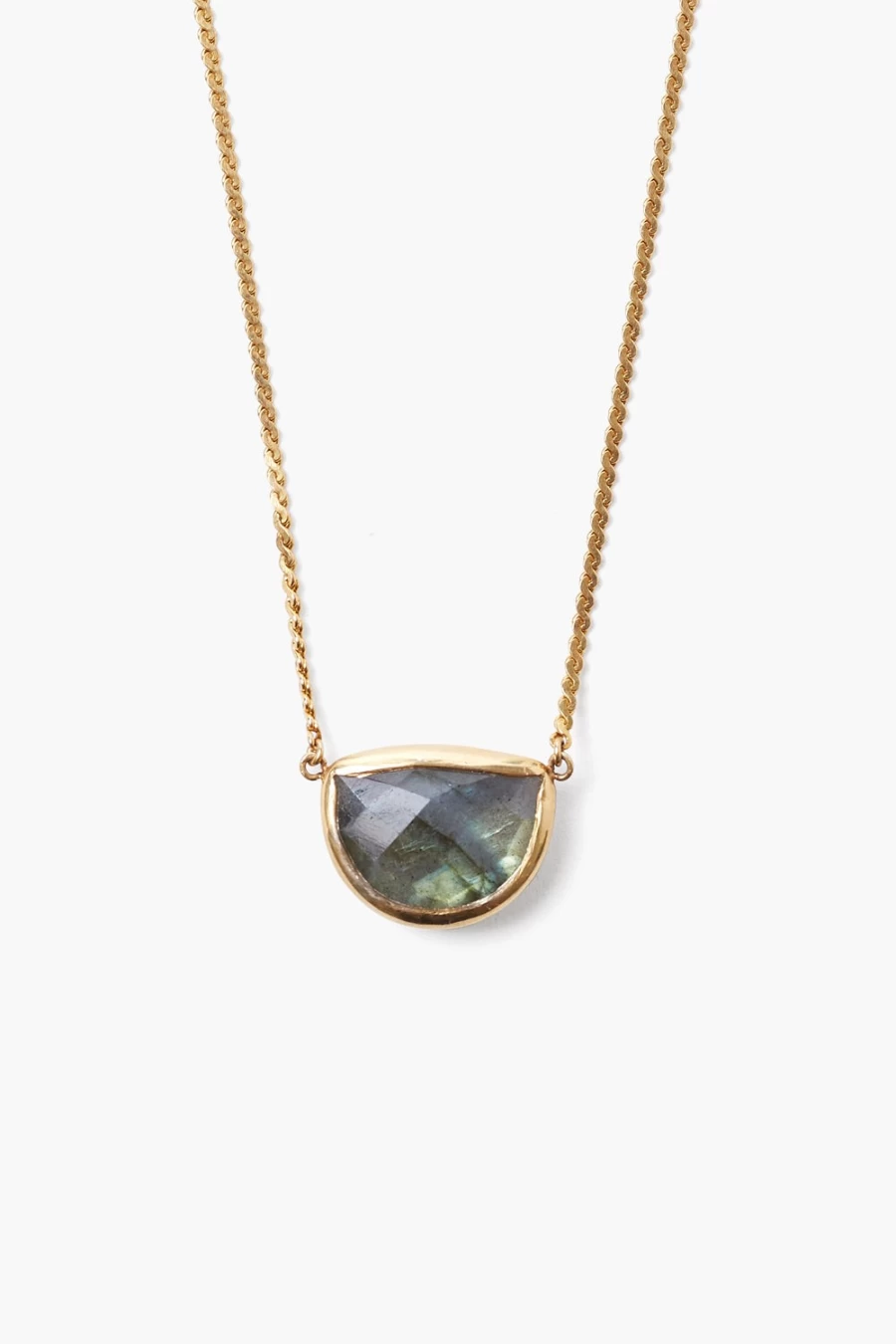 Chan Luu Women's Labradorite Moon Pendant Necklace - Healing Crystal Jewelry