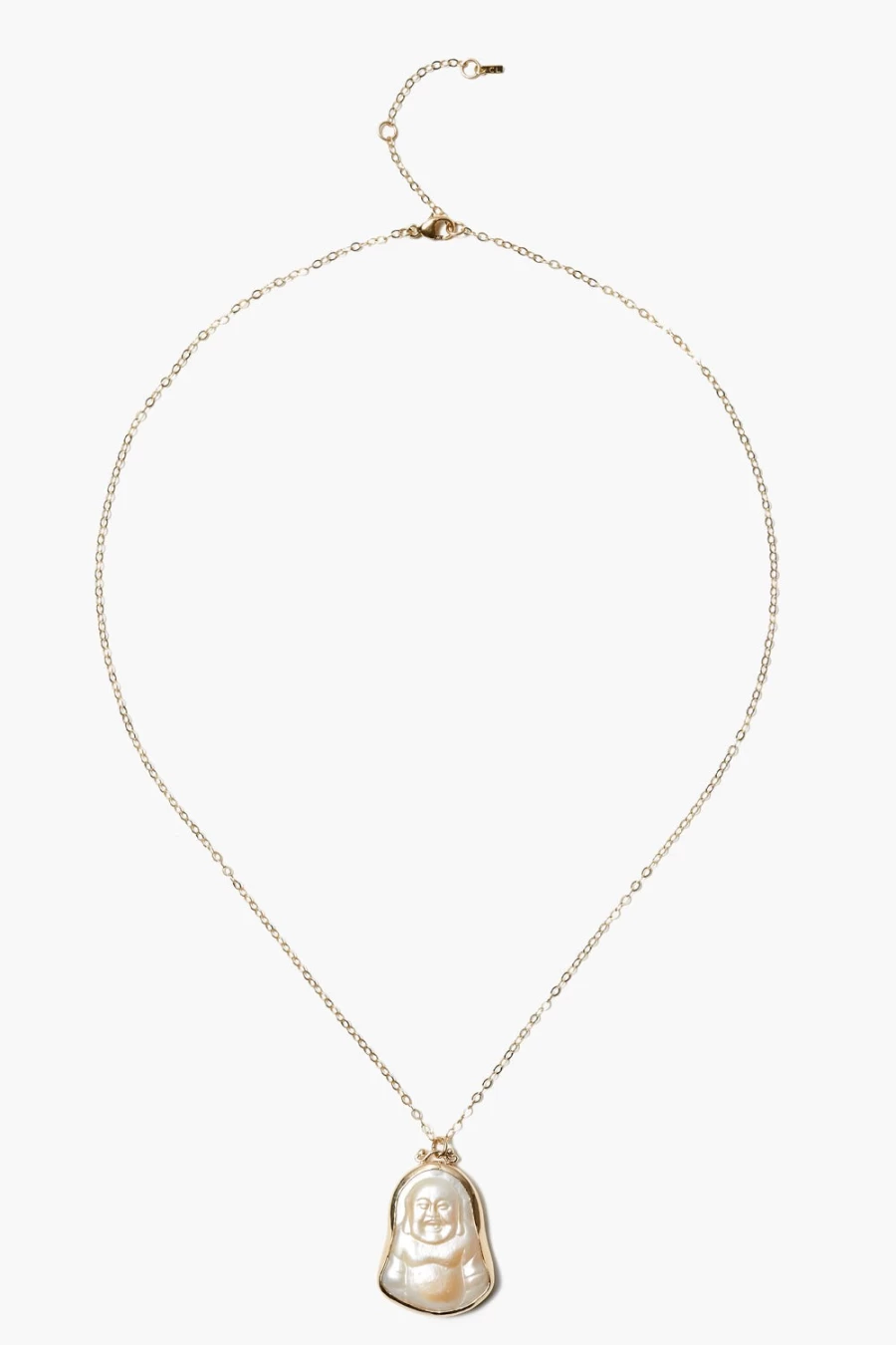 "Chan Luu Women's 14K Gold White Pearl Buddha Pendant Necklace"