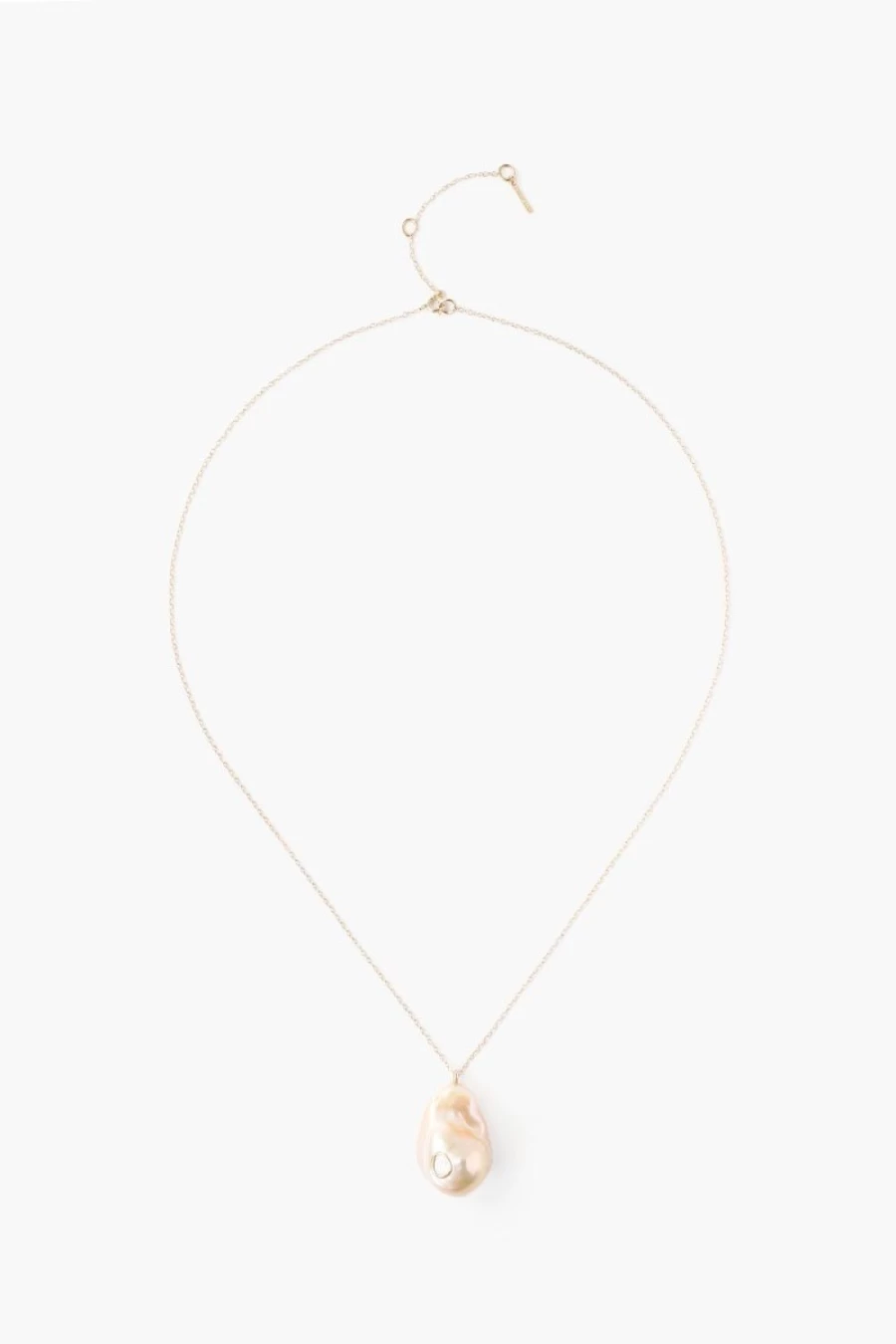 Chan Luu 14K Rose Gold Baroque Pearl & Diamond Pendant Necklace for Women