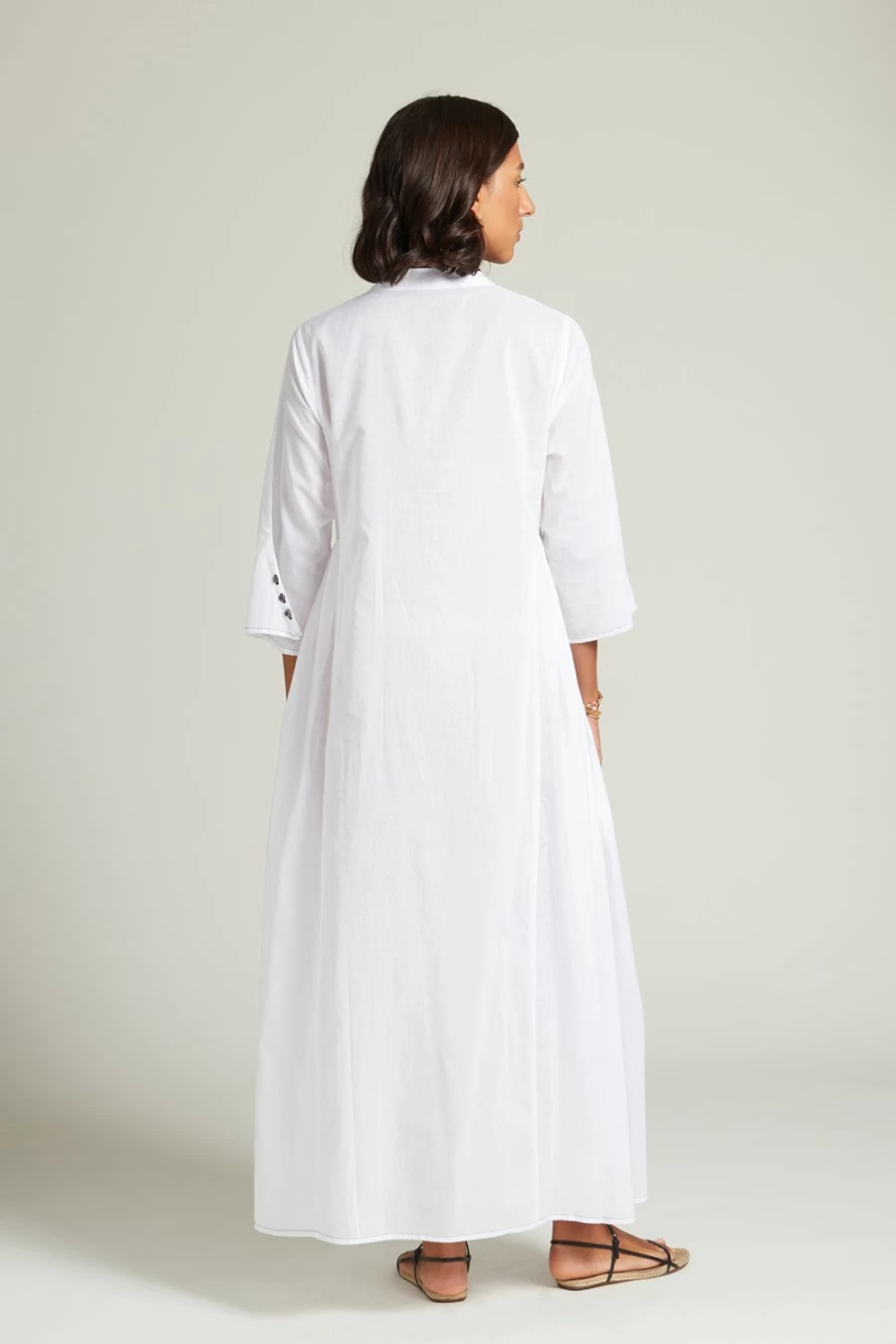 Chan Luu Women's White Keyhole Dress - Elegant Boho Style Anokhi Design