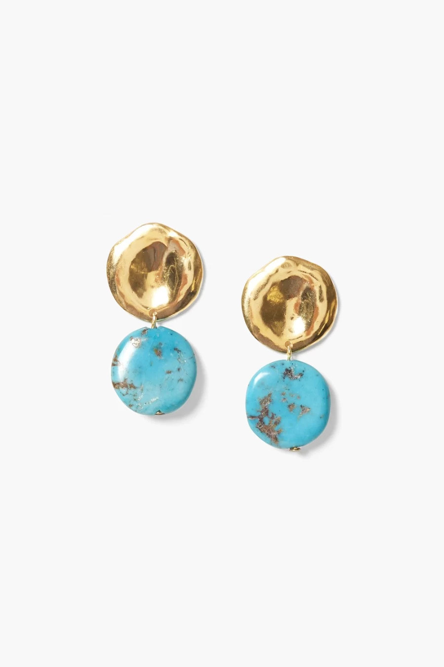 Chan Luu Women's Turquoise Tiered Coin Drop Earrings – Handcrafted Bohemian Jewelry