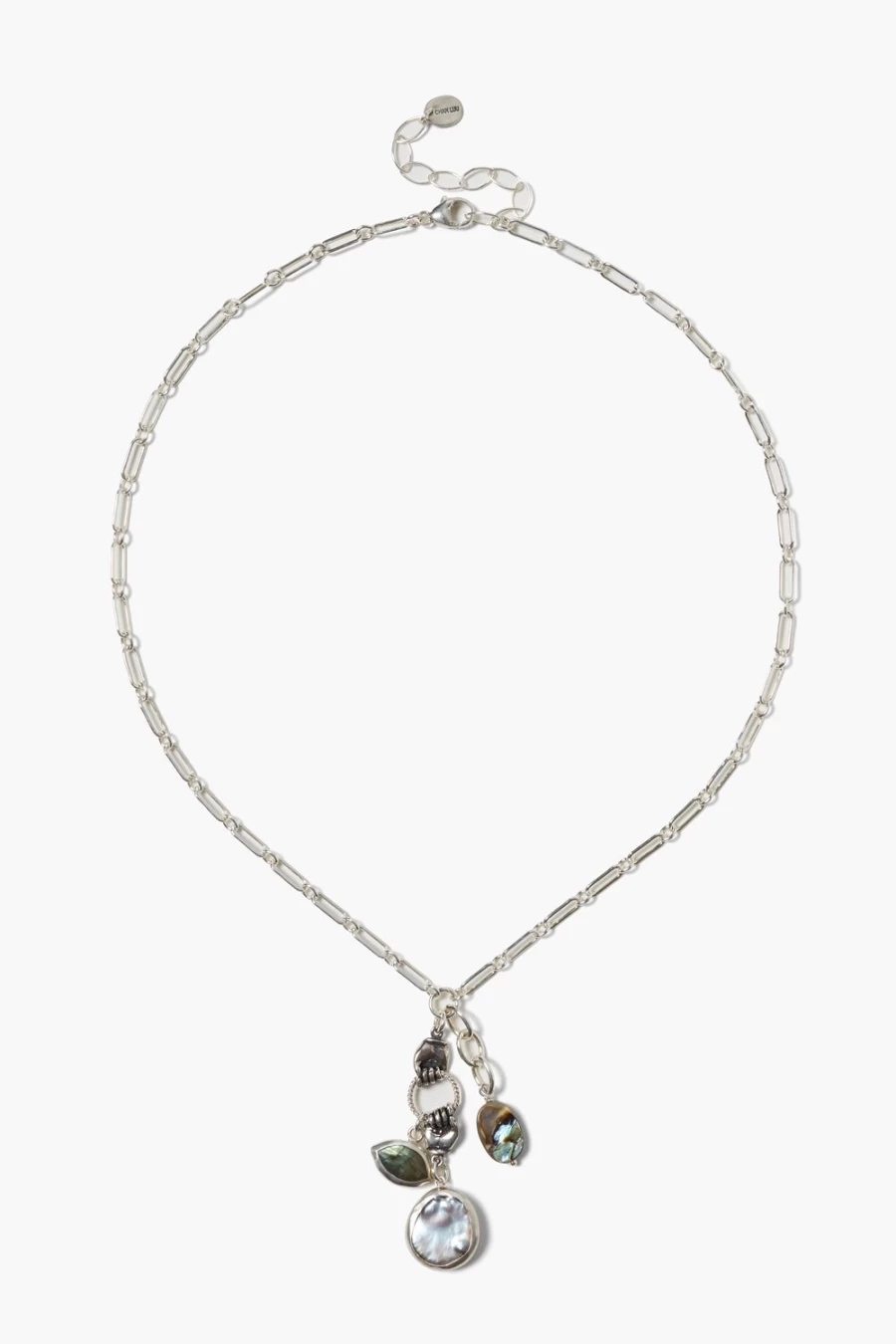 Chan Luu Women's Sardinia Charm Necklace with Genuine Labradorite Gemstone