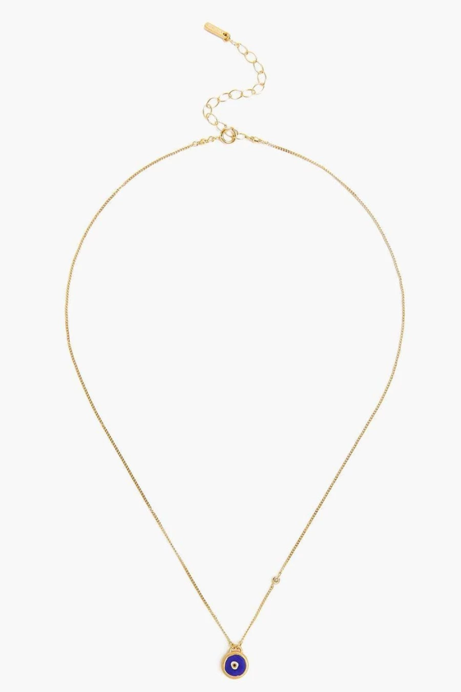 "Chan Luu Women's Blue Evil Eye Necklace with Champagne Diamonds – Elegant Protection Jewelry"