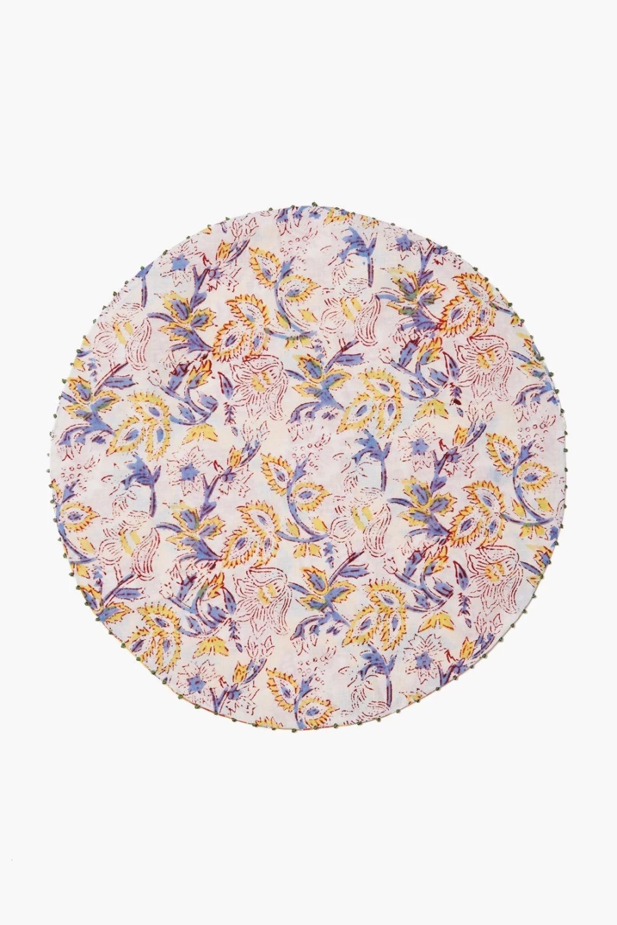 "Chan Luu Reversible Block Print Placemats Set for Women – Tangerine Design"