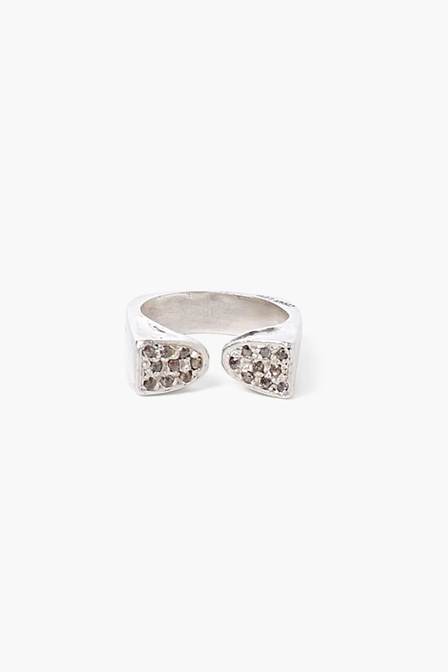 "Chan Luu Women's Sterling Silver Diamond Duo Ring - Elegant Stackable Band"