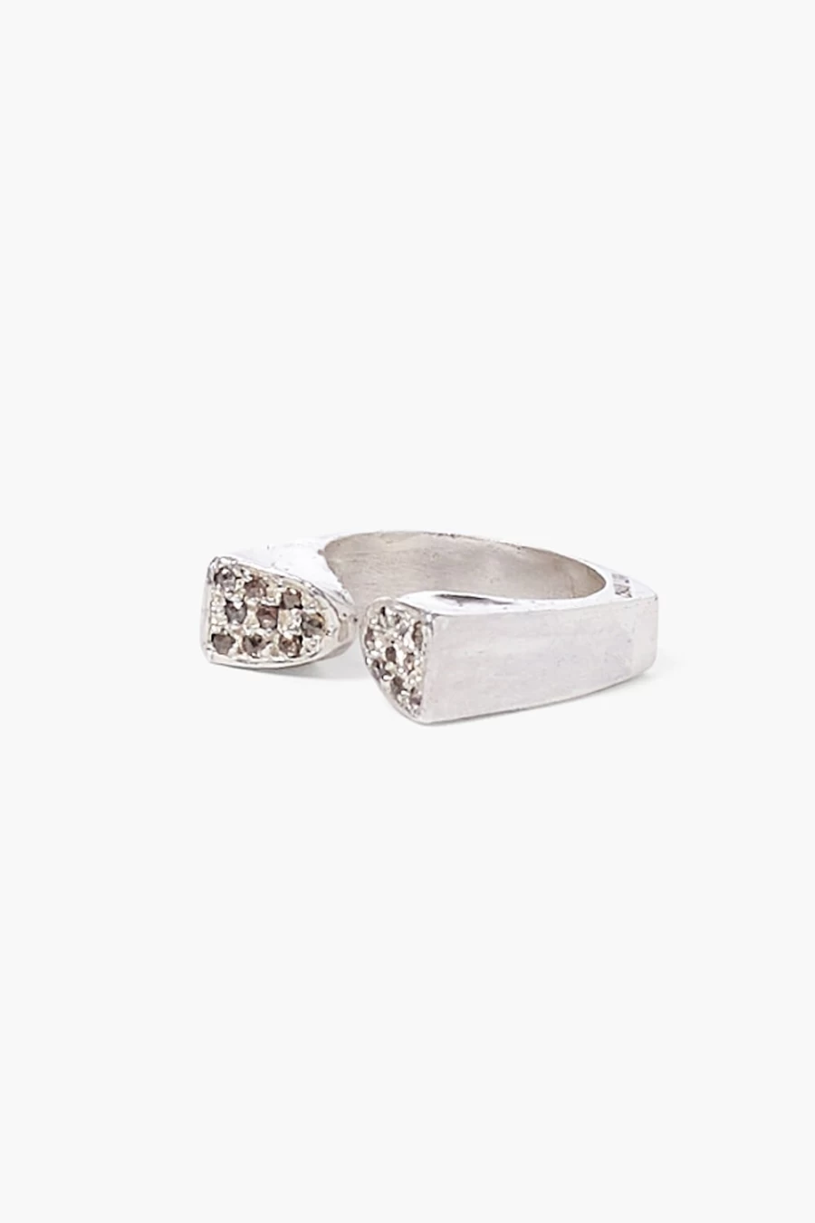"Chan Luu Women's Sterling Silver Diamond Duo Ring - Elegant Stackable Band"