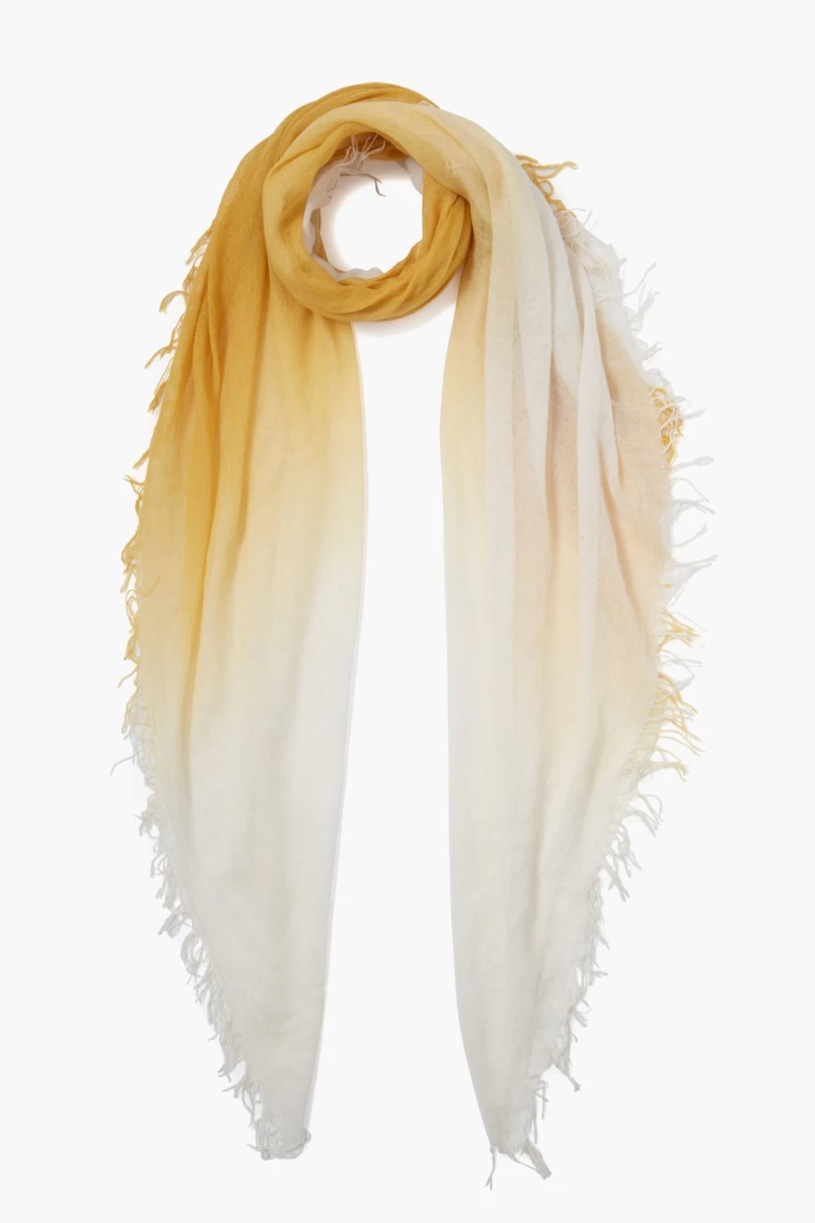 "Chan Luu Women's Honey Dip-Dyed Cashmere Silk Scarf – Luxurious Blend Wrap"