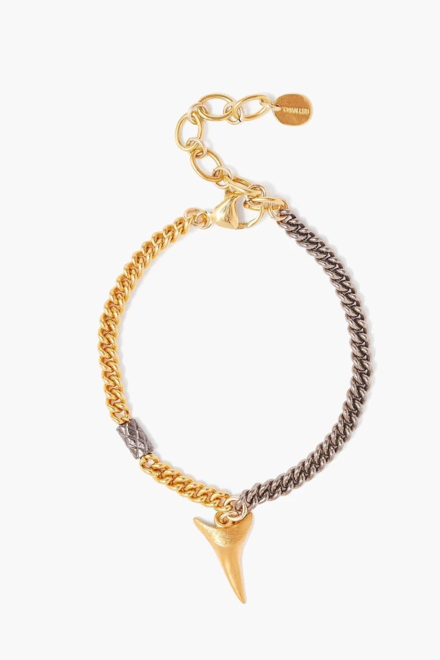 Chan Luu Women's Sterling Silver & 14K Gold Shark Tooth Curb Chain Bracelet