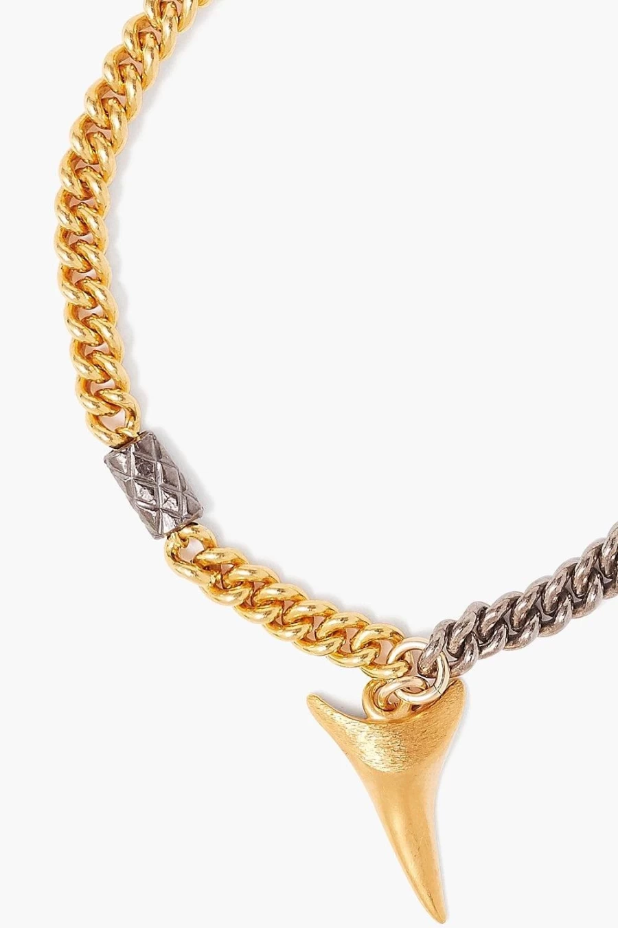 Chan Luu Women's Sterling Silver & 14K Gold Shark Tooth Curb Chain Bracelet