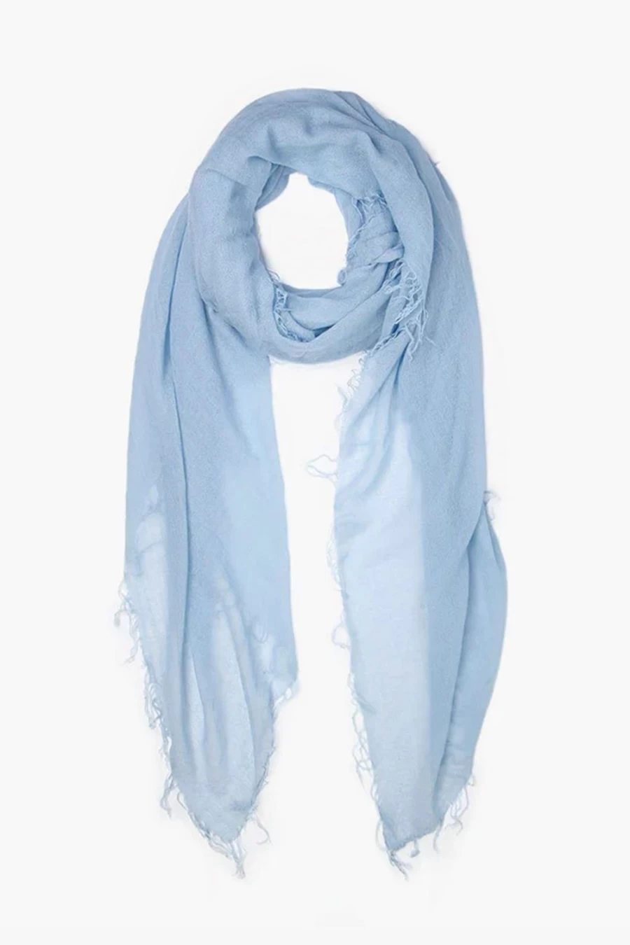 Chan Luu Women's Simply Blue Cashmere Silk Scarf - Luxurious Soft Blend Wrap