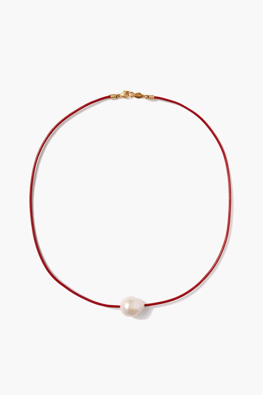 Chan Luu Women's Isla Pearl Necklace with Red Beads - Handcrafted Boho Jewelry
