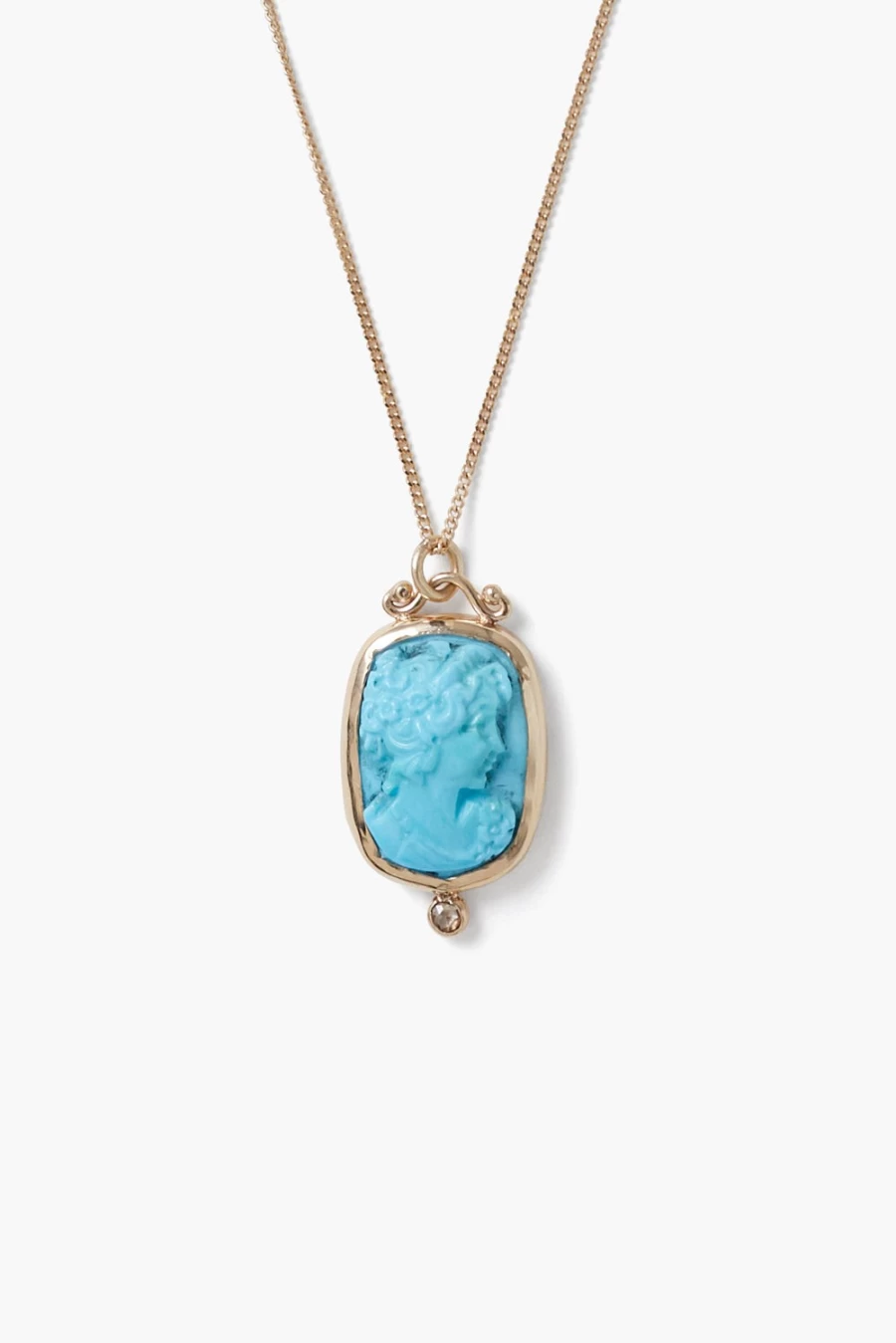 Chan Luu Women's 14K Gold Turquoise Mermaid Cameo Pendant Necklace