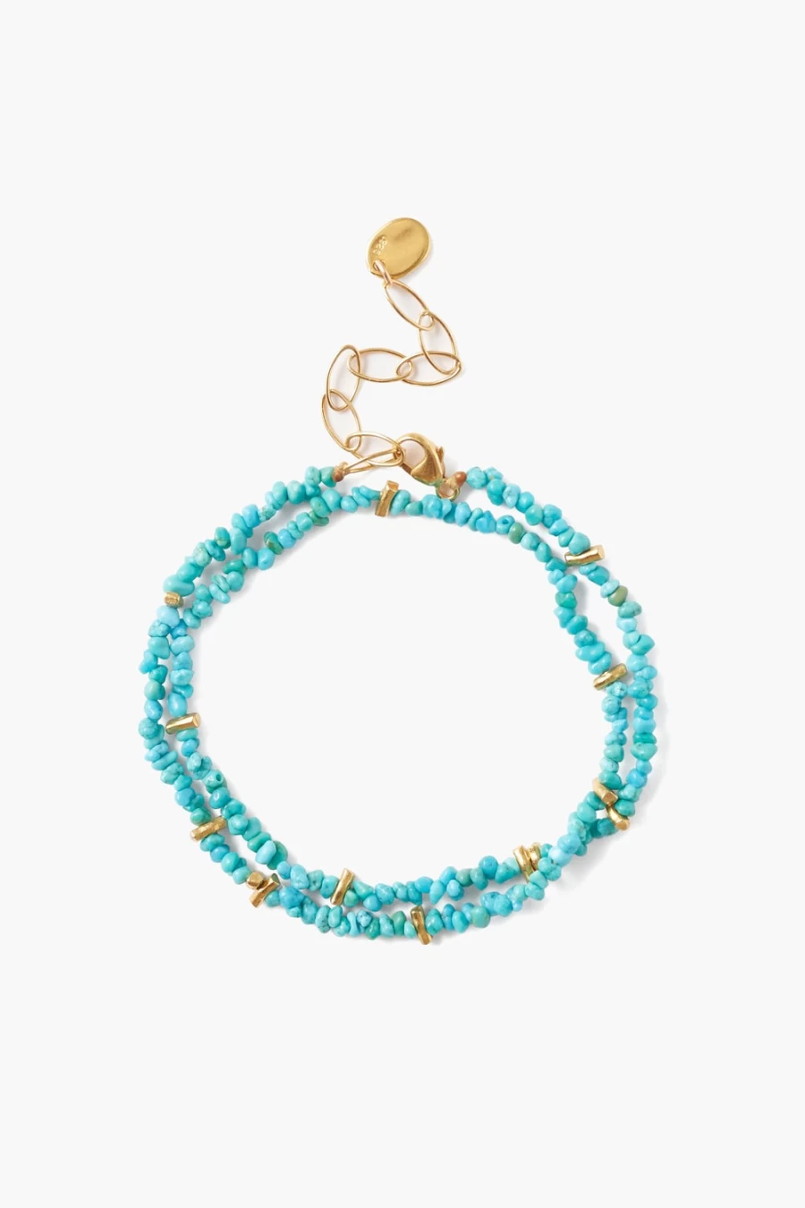 "Chan Luu Women's Turquoise & Gold Heishi Beaded Bracelet"