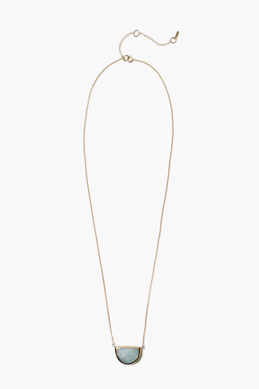 Chan Luu 14K Gold Aquamarine Pendant Necklace for Women - Elegant Luna Moon Design
