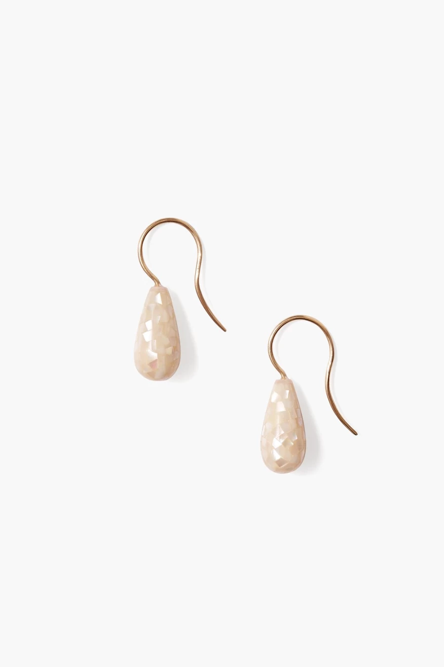 Chan Luu Women's 14K Gold Mosaic Drop Earrings with White Mother-of-Pearl