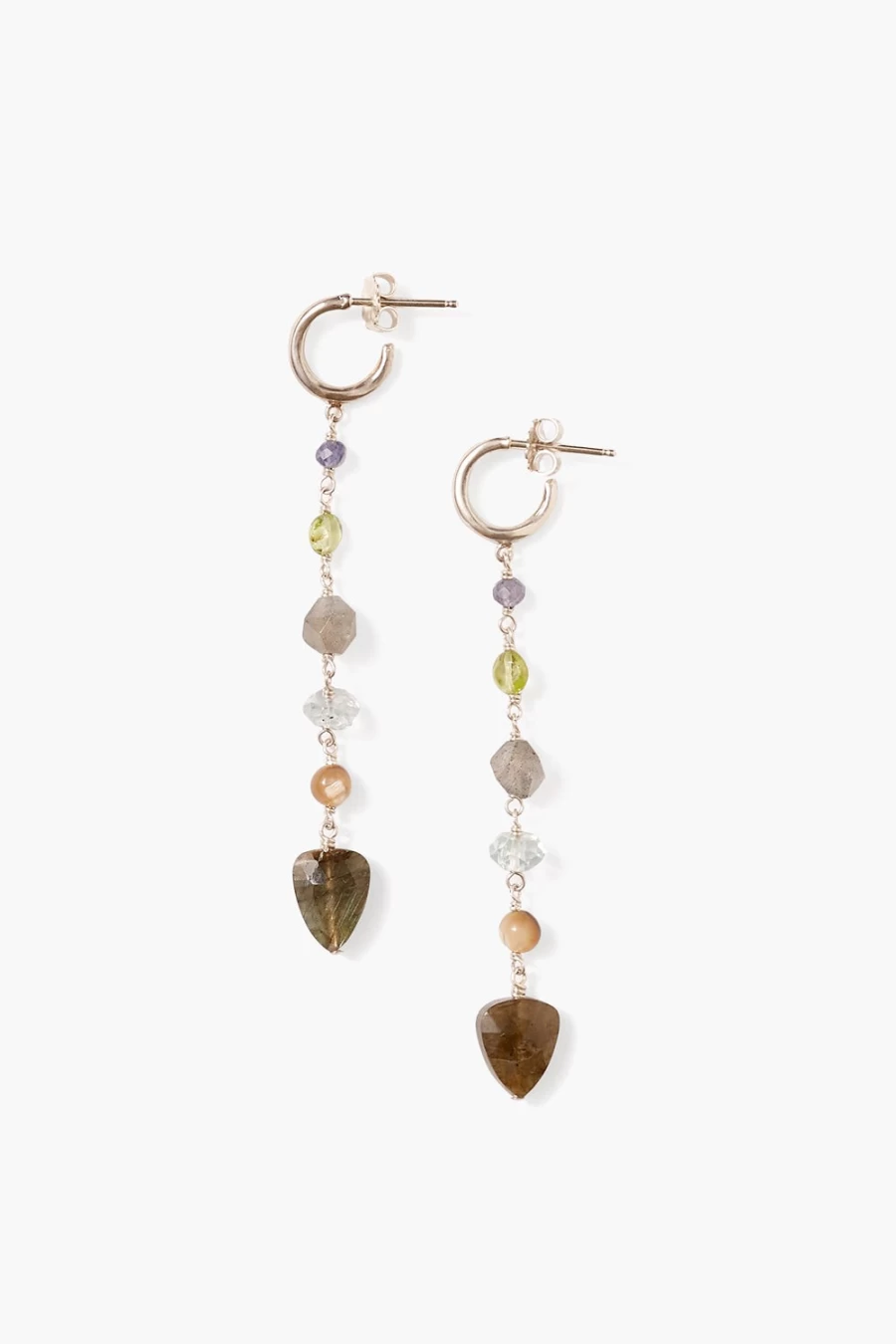 Chan Luu Women's Blue Multi Mix Tiered Drop Earrings – Handcrafted Boho Chic Dangle Earrings