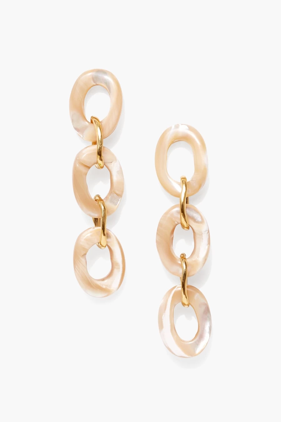 Chan Luu Women's Tidepool Link Earrings - Natural Mother of Pearl (MOP) Dangle Jewelry