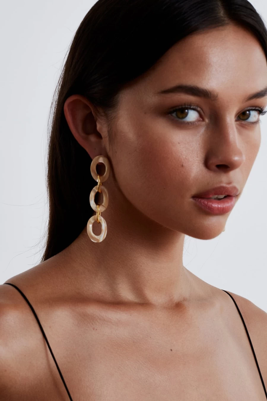 Chan Luu Women's Tidepool Link Earrings - Natural Mother of Pearl (MOP) Dangle Jewelry