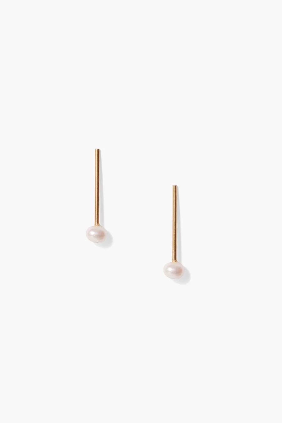 Chan Luu Women's White Pearl Bar Earrings – Elegant Dangle Jewelry for Everyday Wear