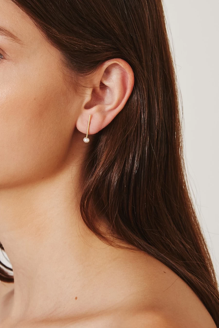 Chan Luu Women's White Pearl Bar Earrings – Elegant Dangle Jewelry for Everyday Wear
