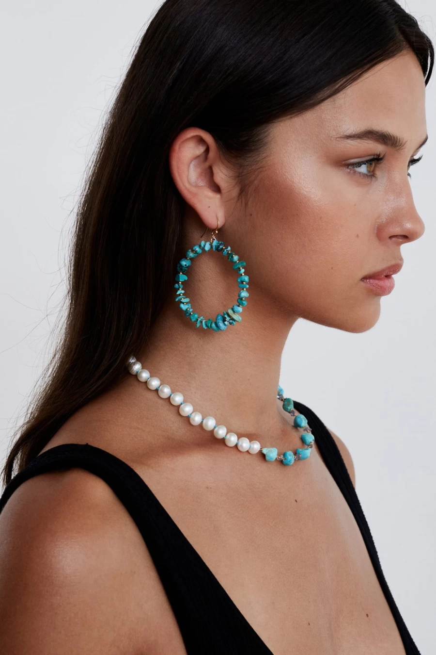 Chan Luu Women's Turquoise Seychelles Hoop Earrings