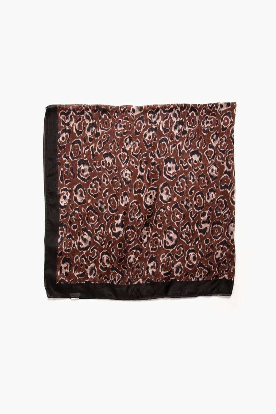 Chan Luu Women's Cocoa Leopard Print Silk Scarf - Luxury Animal Pattern Fashion Accessory