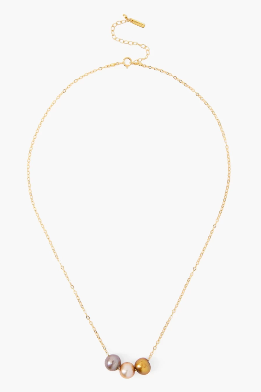 Chan Luu Women's Champagne Pearl Trinity Necklace with Mixed Gemstones