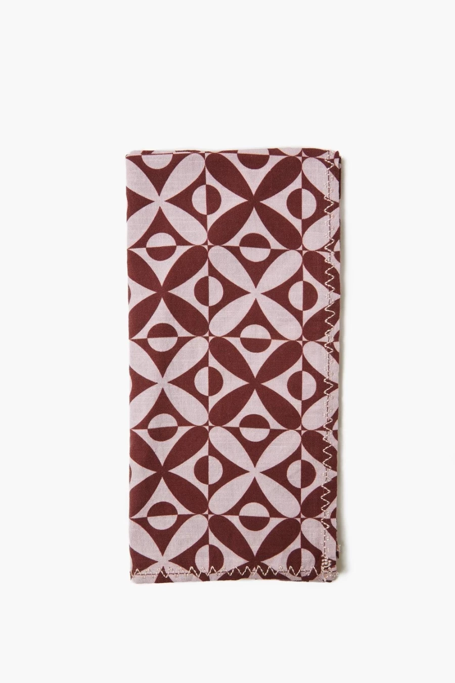"Chan Luu Women's Tawny Port Mod Tile Print Napkin Set - Stylish Decorative Table Linens"