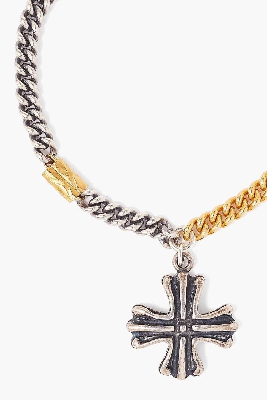 Chan Luu Women's Sterling Silver & Gold-Tone Cross Curb Chain Bracelet